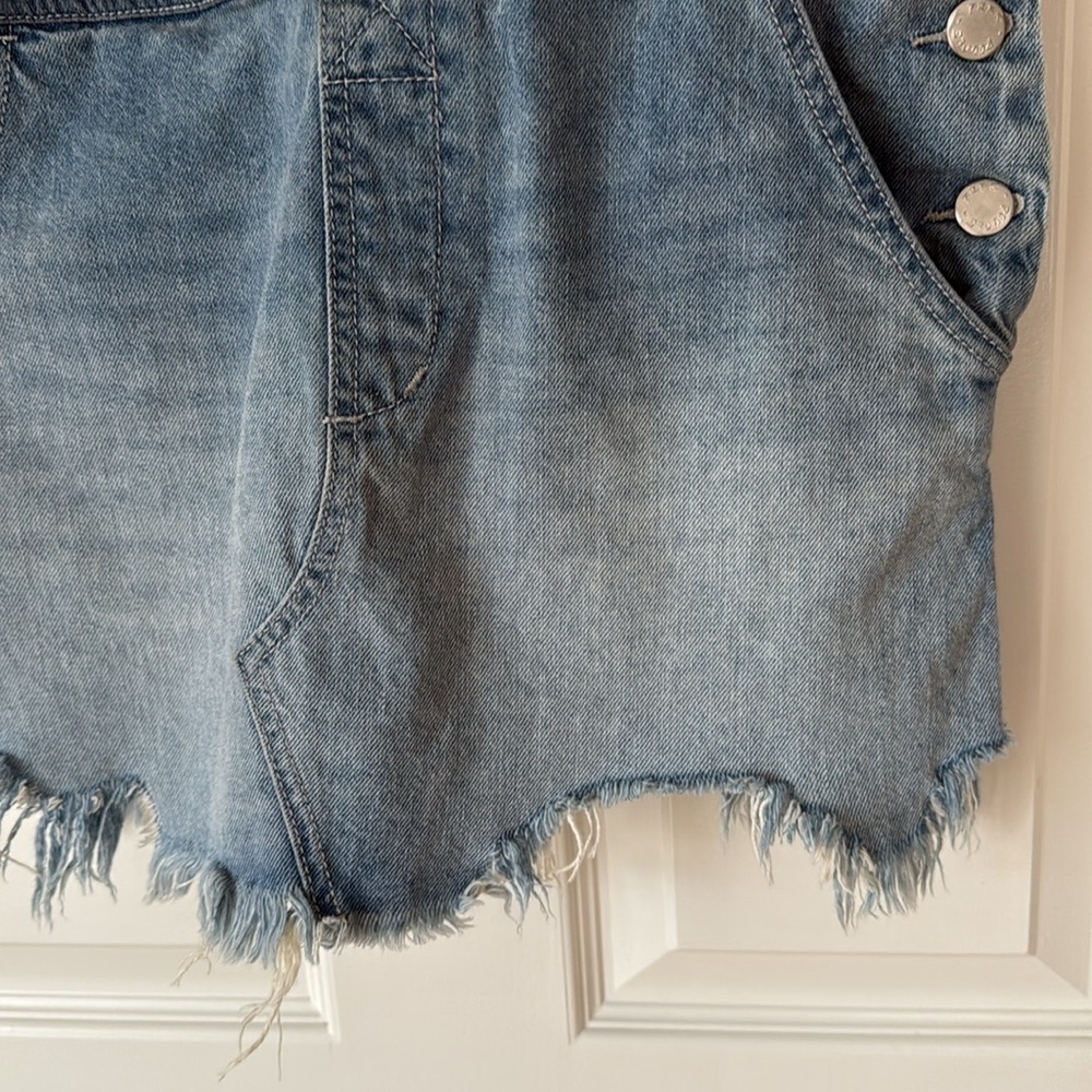 Free People Torn Up Denim Jumper - Picture 9 of 12